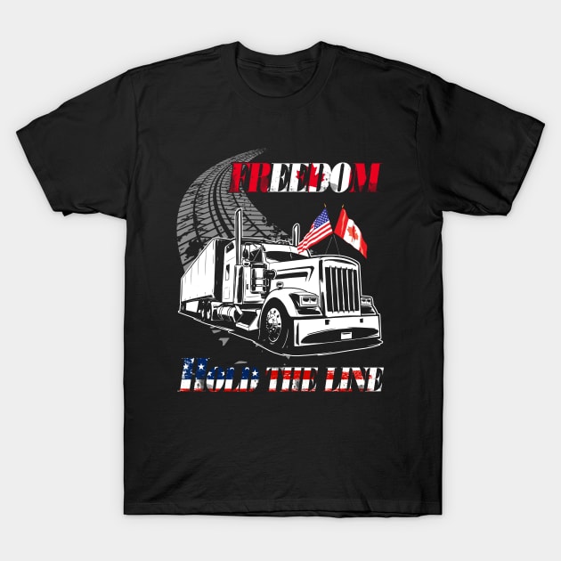Truckers Freedom Convoy 2022 Trucker Tshirt for USA & Canada T-Shirt by nvqdesigns